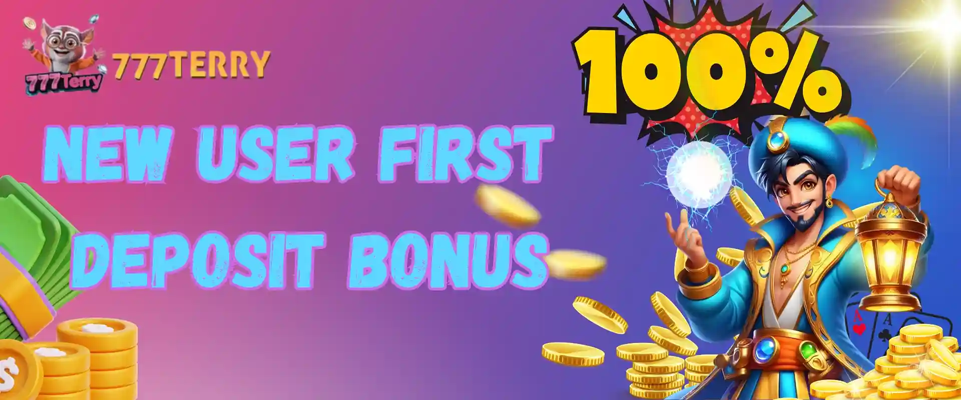 777TERRY homepage banner showing online casino and app features